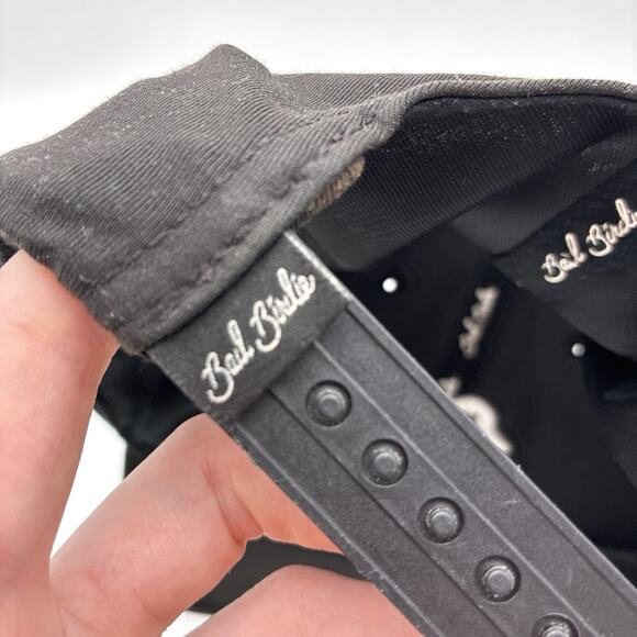 Bad Birdie Black Embroidered Bird Script Snapback Golf Hat Cap PGA LIV Preppy - Picture 9 of 10